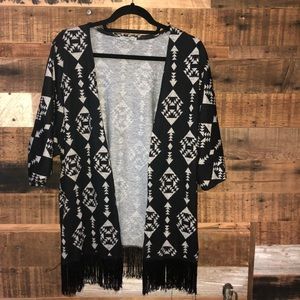 Charlotte Russe Tribal Print Kimono/ Wrap- Medium